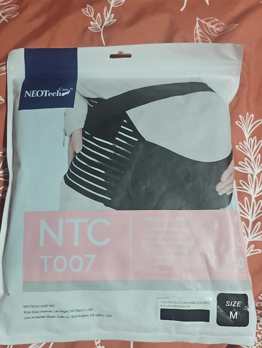 NEOTech Black Maternity Support Belt - Size M